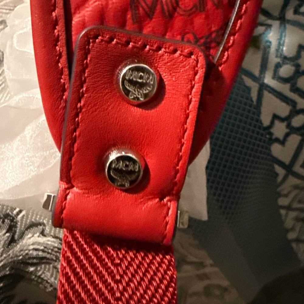 MCM Scarlet Backpack with Iconic Print - Picture 8 of 9